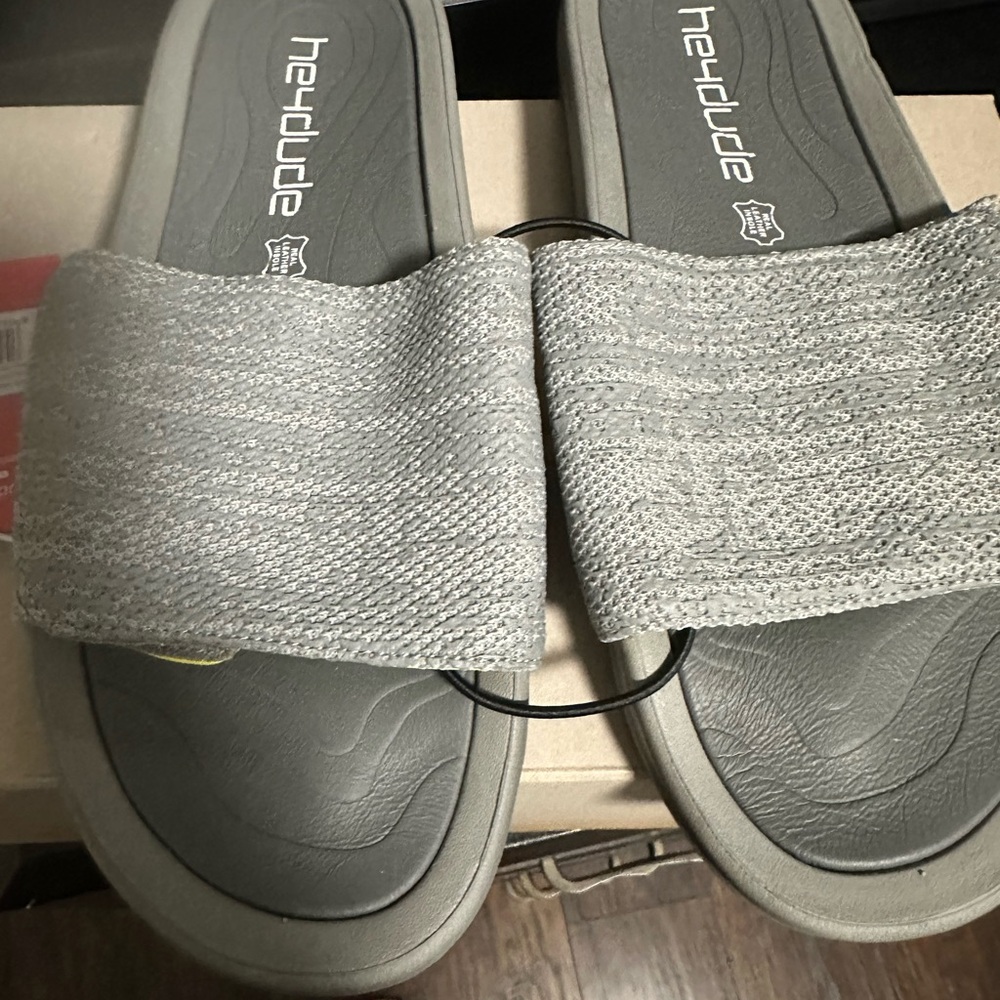Hey Dude Charcoal and Yellow Footwear